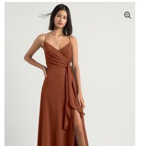 NWT Jenny Yoo brides made dress amara style in terra cotta size 10